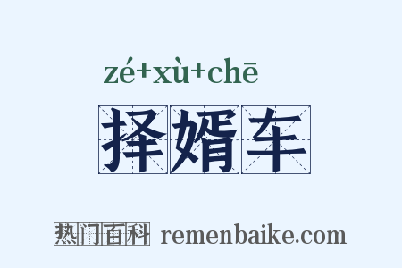 择婿车是什么意思的图片